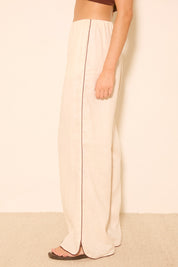 Aleria Pant Cream Contrast Bind