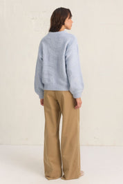 HERITAGE KNIT JUMPER CERULEAN