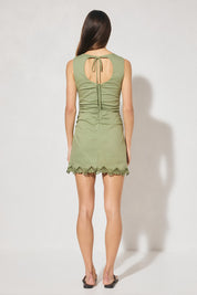FRAN MINI DRESS FERN GREEN