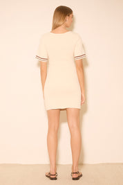 ESPLANADE KNIT MINI DRESS CREAM