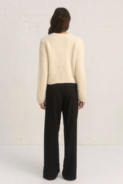 FABLE KNIT CARDIGAN CHALK