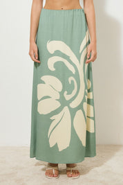 VESTIGE SKIRT JADE FLORAL