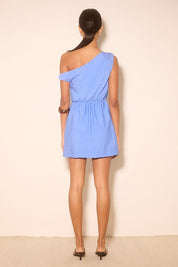 ZAHRA EMBROIDERED MINI DRESS OASIS BLUE
