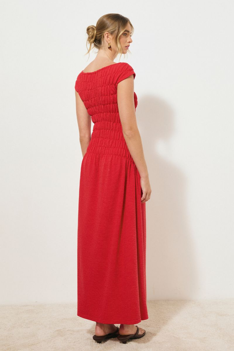 LILY DRESS ROSE RED