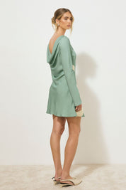 VESTIGE SLEEVED MINI DRESS JADE FLORAL