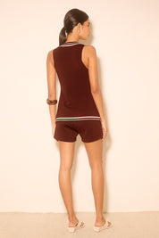 ESPLANADE KNIT SHORT RAISIN