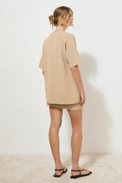 MEMOIR KNIT TOP STONE