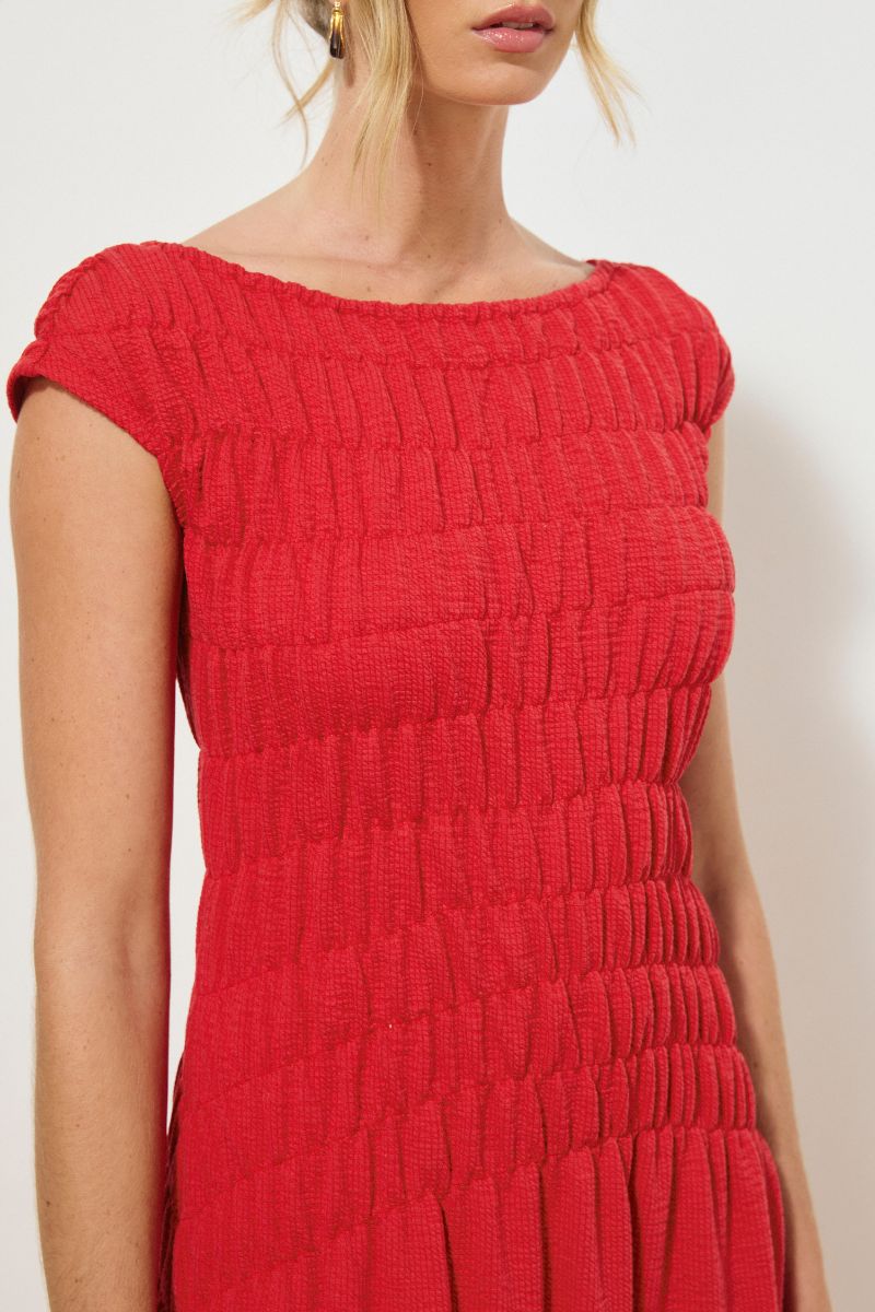 LILY DRESS ROSE RED