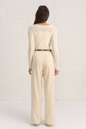 GENESIS KNIT TOP - CREAM