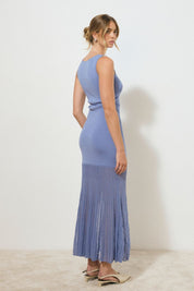 REFLECTION KNIT DRESS CORNFLOWER BLUE