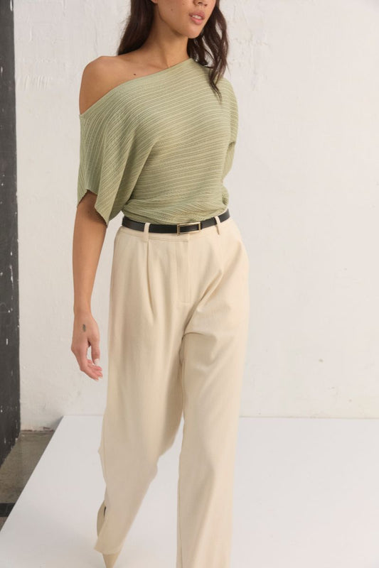 CELEST KNIT TOP - SAGE