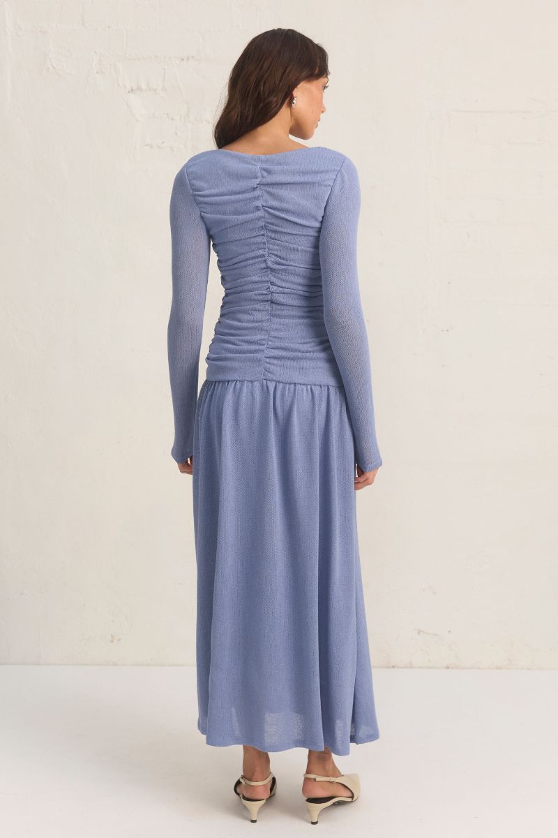REGENERATED DRESS SLATE BLUE
