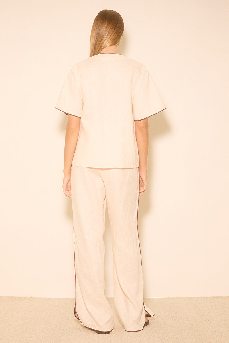 ALERIA TOP CREAM CONTRAST BIND