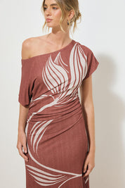 AFFAIR DRESS ROSE TAUPE