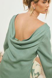 VESTIGE SLEEVED MINI DRESS JADE FLORAL