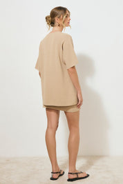 MEMOIR KNIT SKIRT STONE