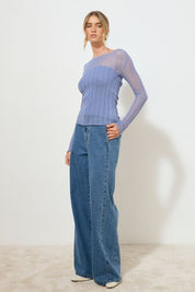 REFLECTION KNIT TOP CORNFLOWER BLUE
