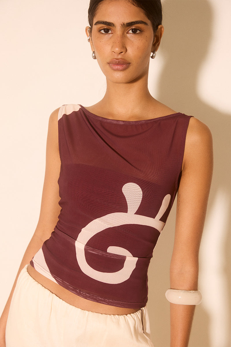 SIERRA TOP PLUM SWIRL