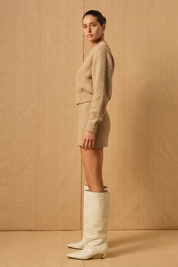 PIER KNIT SKIRT - TAUPE