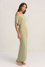 CELEST KNIT DRESS - SAGE MN RENN CELEST KNIT DRESS - SAGE MN RENN