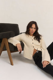 FABLE KNIT CARDIGAN CHALK