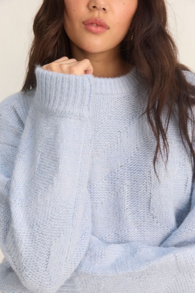 HERITAGE KNIT JUMPER CERULEAN