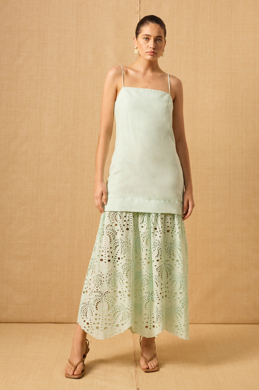 AGUA ANGLAISE DRESS - SEA FOAM
