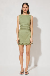 FRAN MINI DRESS FERN GREEN