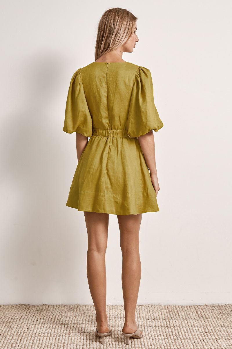 Mon Renn women's Clothing Sydney Bask Mini Dress Green