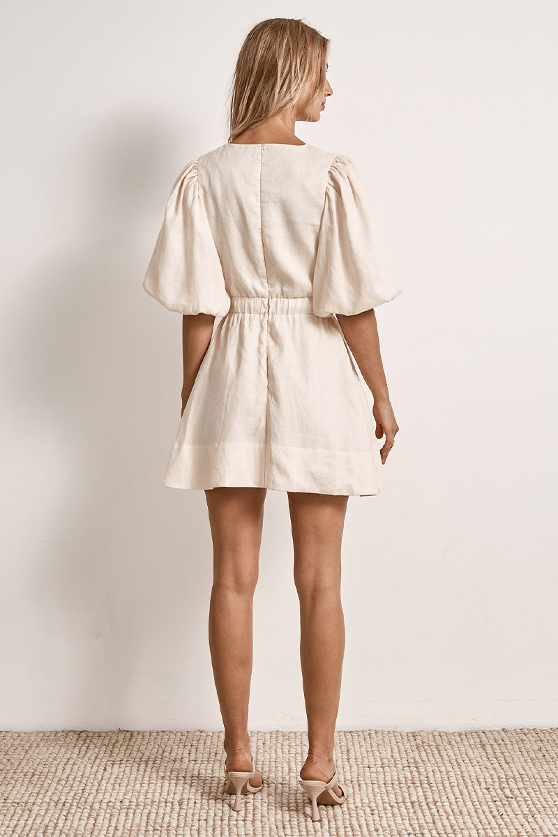 Mon Renn women's Clothing Sydney Bask Mini Dress White