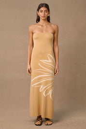 CABANA KNIT DRESS - WHEAT