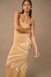 CABANA KNIT DRESS - WHEAT