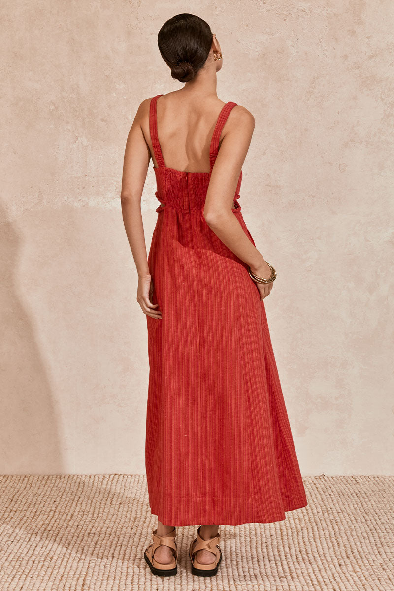 Mon Renn women's Clothing Sydney CELINE Midi Dress red