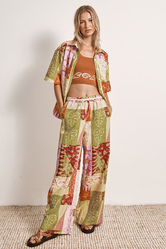 Mon Renn women's Clothing Sydney Cove Patchwork Shirt