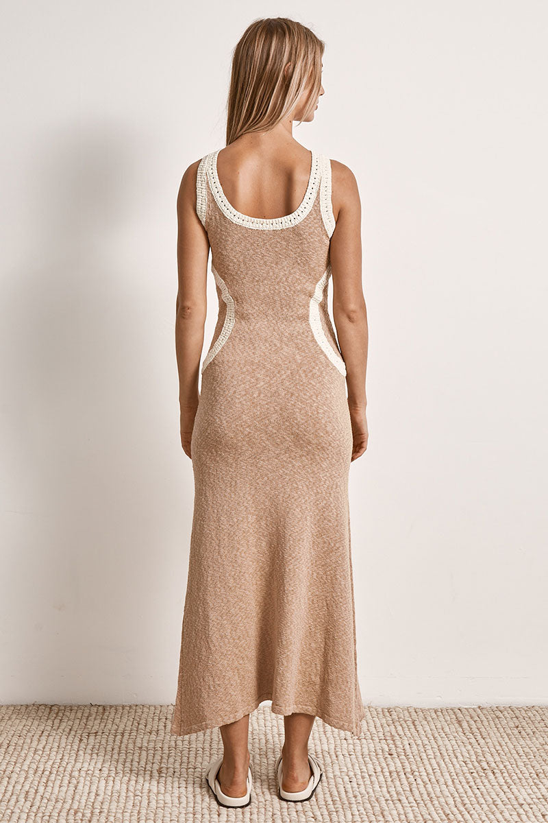 Mon Renn women's Clothing Sydney Dawn Knit Dress Brown