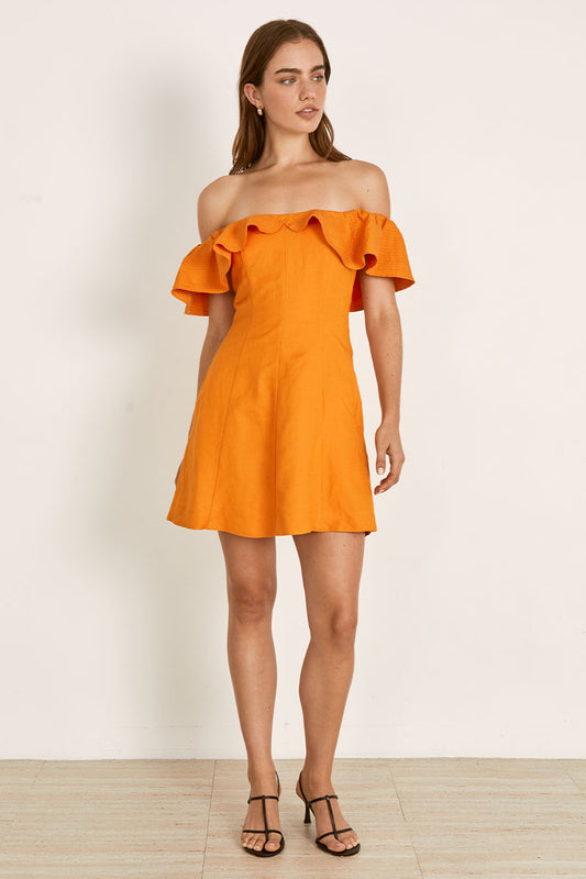 Mon Renn women's Clothing Sydney Form Mini Dress Orange