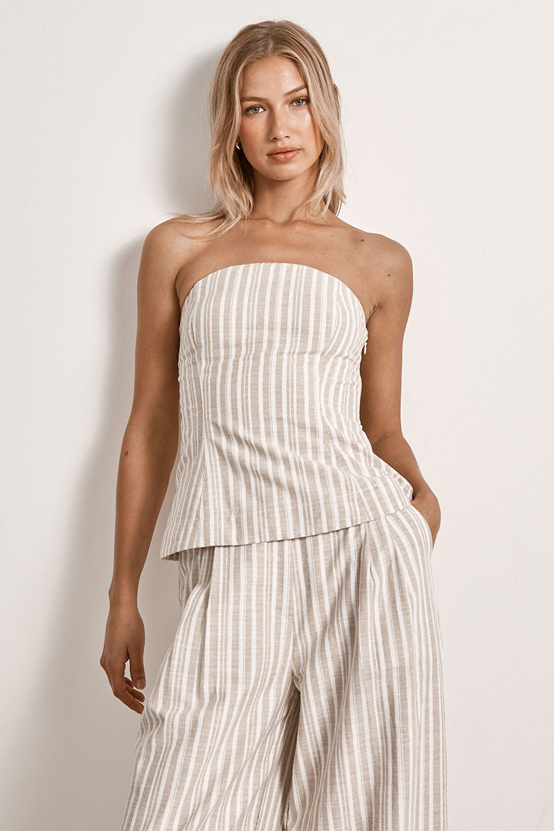Mon Renn women's Clothing Sydney Illusion Top Cream