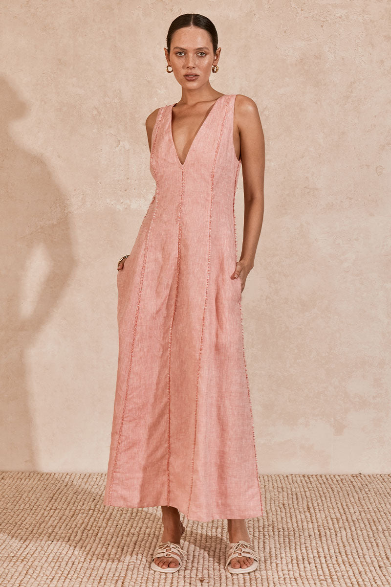 Mon Renn women's Clothing Sydney Kahlo Midi Dress Pink