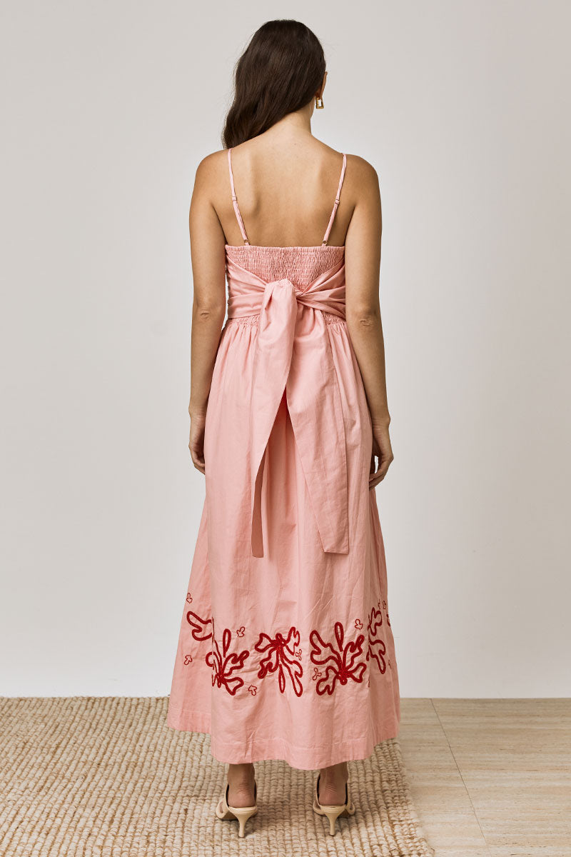 Mon Renn women's Clothing Sydney Mysitque Midi Dress Pink