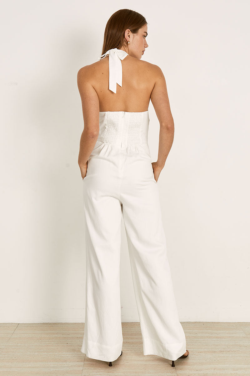 Mon Renn women's Clothing Sydney Relic Jumpsuit White