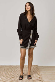 SENTIMENT MINI DRESS - BLACK