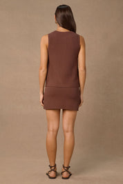 SHOAL KNIT TOP - COCAO