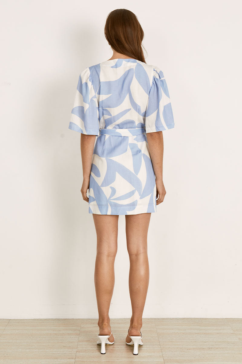 Mon Renn women's Clothing Sydney Surreal Mini Dress Blue