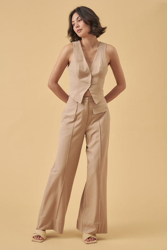 Mon Renn women's Clothing Sydney Defend Pant Beige