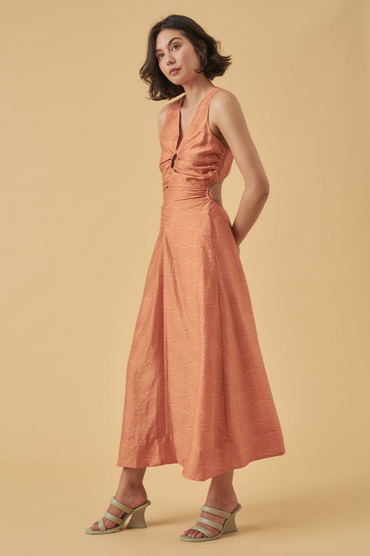 Mon Renn women's Clothing Sydney reign midi dress orange