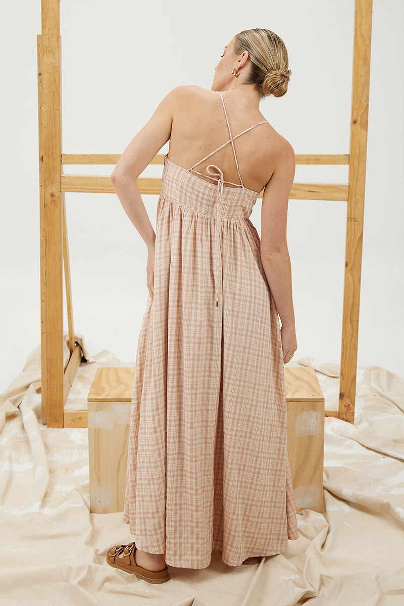 MON RENN LOLA MIDI DRESS