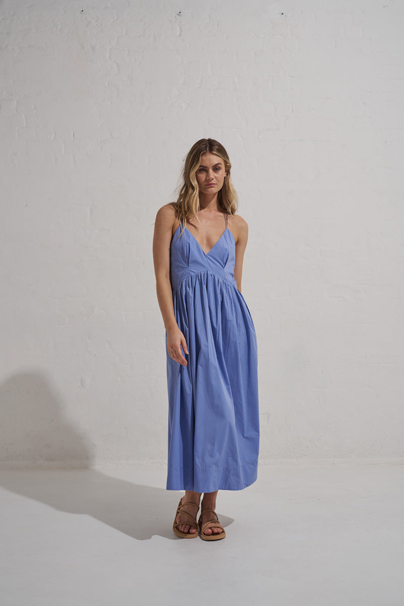 Monrenn women's Clothing Sydney Repose Midi Dress Blue 