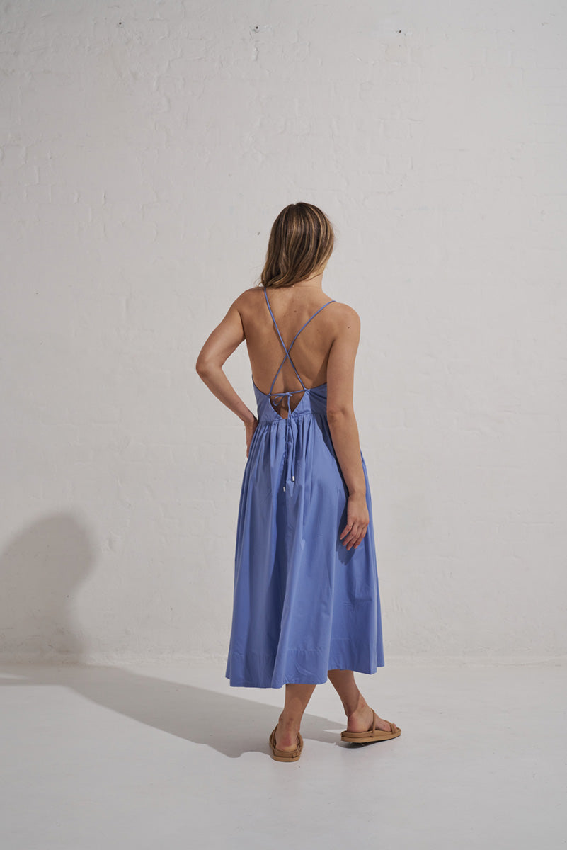 Monrenn women's Clothing Sydney Repose Midi Dress Blue