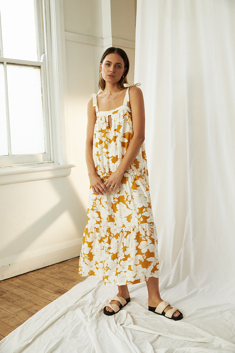 MON RENN MAGNOLIA MIDI DRESS