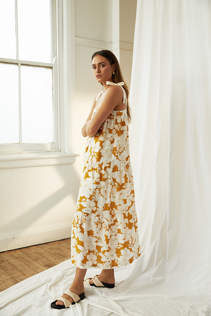 MON RENN MAGNOLIA MIDI DRESS